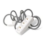 NUD Collection - Extension Cord 3fach-Steckdose, schwarz / weiß (TT-90)