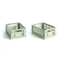 HAY - Colour Crate Korb Mini, 17 x 13 cm, mint, recycled (2er-Set)