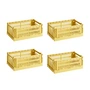 HAY - Colour Crate S Korb-Set, dusty yellow, recycled (4er-Set)