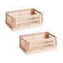 HAY - Colour Crate S Korb-Sset, powder, recycled (2er-Set)