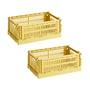 HAY - Colour Crate S Korb-Set, dusty yellow, recycled (2er-Set)