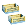 HAY - Colour Crate Mix Korb S, 26,5 x 17 cm, dusty yellow, recycled (2er Set)