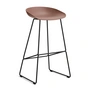 HAY - About A Stool AAS 38 Barhocker H 85, schwarz / soft brick 2.0 (Kunststoffgleiter)