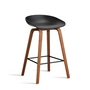 HAY - About A Stool AAS 32 H 65 cm, Walnuss lackiert / Stahl schwarz / black 2.0 (Filzgleiter)