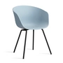 HAY - About A Chair AAC 26, schwarz / slate blue 2.0 (Kunststoffgleiter)