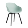 HAY - About A Chair AAC 222, Eiche schwarz lackiert / dusty mint 2.0 (Filzgleiter)