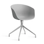 HAY - About A Chair AAC 20, Aluminium poliert / concrete grey 2.0 (Filzgleiter)