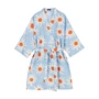 Marimekko - Rakastaa ei rakasta Morgenmantel S, hellblau / off-white / orange
