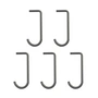 String - Haken für Metallboden, dunkelgrau (5er-Set)