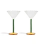 &klevering - Coupe Perle Cocktailglas, grün (2er-Set)