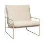 Ferm Living - Desert Outdoor Sessel, cashmere / off-white (Pure Bouclé)