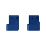 Nichba Design - Wandhaken-Set, blau (2er-Set) 