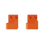 Nichba Design - Wandhaken-Set, orange (2er-Set) 