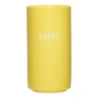 Design Letters - AJ Favourite Porzellan Vase, Happy / gelb