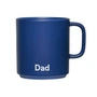 Design Letters - VIP Favourite Porzellan Becher mit Henkel, Dad / midnight blue