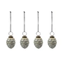 House Doctor - Cone Ornamente, Ø 4 cm, antikes silber, (4er-Set)