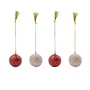House Doctor - Mach Ornament, Ø 4 cm, rot / rose (4er-Set)