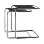 Thonet - JS. THONET a personal Interpretation by Jil Sander B 97 Serious Satztisch-Set, Glossy Titan / Marmor Nero Marquina (2er-Set)
