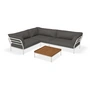 HOUE - Level 2 Loungeset 7, inkl. Beistelltisch, muted white / dark grey basic