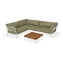 HOUE - Level 2 Loungeset 7, inkl. Beistelltisch, muted white / leaf
