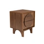 Zuiver - Groove Nachttisch, Walnuss