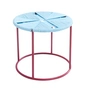 Acapulco Design - The Side Table, mesita, ICDMX_1, hellblau / burgunderrot