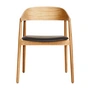 Andersen Furniture - AC2 Stuhl, Eiche matt lackiert / PU-Leder schwarz