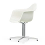 Vitra - Eames Plastic Armchair DAL RE, poliert / baumwollweiß (Filzgleiter basic dark)