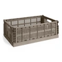 HAY - Colour Crate Korb L, 53 x 34,5 cm, warm grey, recycled