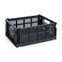 HAY - Colour Crate Korb M, 34,5 x 26,5 cm, charcoal, recycled