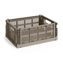 HAY - Colour Crate Korb M, 34,5 x 26,5 cm, warm grey, recycled