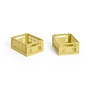 HAY - Colour Crate Korb Mini, 17 x 13 cm, dusty yellow, recycled (2er-Set)