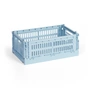 HAY - Colour Crate Korb S, 26,5 x 17 cm, soft blue, recycled