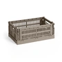 HAY - Colour Crate Korb S, 26,5 x 17 cm, warm grey, recycled