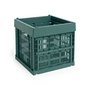 HAY - Colour Crate Korb Cube, 29,5 x 29,5 cm, dunkelgrün, recycled