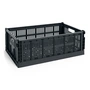 HAY - Colour Crate Korb L, 53 x 34,5 cm, charcoal, recycled
