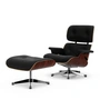 Vitra - Lounge Chair & Ottoman, poliert, Santos Palisander, Leder Premium F nero (neue Maße)