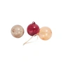 Ferm Living - Glass Baubles Weihnachtskugel, M, rosarot transluzent (3er-Set)