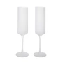 Ferm Living - Ripple Champagnerflöte, frosted (2er-Set)