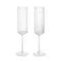 Ferm Living - Ripple Champagnerflöte, klar (2er-Set)