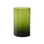HKliving - Tube Trinkglas, H 12 cm / 400 ml, olive