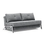 Innovation Living - Cubed 160 Schlafsofa, 103 x 165 cm, chrom / hellgrau (565 Twist Granite)