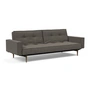 Innovation Living - Splitback Styletto Schlafsofa mit Armlehnen, dunkelgrau (216 Flashtex)