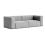 HAY - Mags Soft Sofa 2,5-Sitzer, Kombination 1, hellgrau (Hallingdal 130) / Nähte: beige (Filzgleiter)