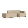 HAY - Mags Sofa 2,5 Sitzer mit niedriger Armlehne rechts, Kombination 3, sand (Turf) (Filzgleiter)