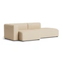 HAY - Mags Sofa 2,5 Sitzer, Kombination 3, Armlehne links / beige (Hallingdal 220) (Filzgleiter)