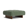 HAY - Quilton Lift Ottoman, Nussbaum / grün (Linara 100)