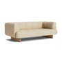HAY - Quilton Lift 2-Sitzer Sofa, Eiche / beige (Hallingdal 220)