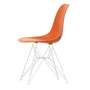 Vitra - Eames Plastic Side Chair DSR RE, weiß / rostorange (Filzgleiter weiß)