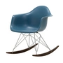 Vitra - Eames Plastic Armchair RAR RE, Ahorn dunkel / Chrom / meerblau